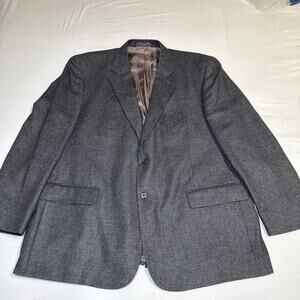 Haspel Wool Bamboo Silk Blend Sport Coat Men 48R Gray 2-Button Jacket Blazer EUC